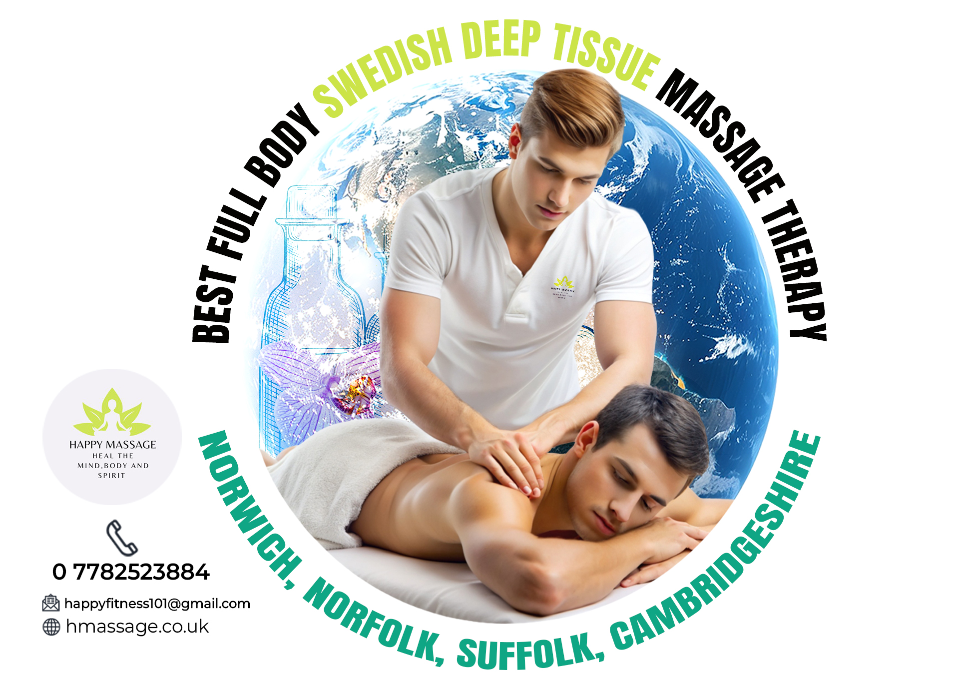 Best full body Swedish deep tissue massage therapy Norwich, Norfolk, Suffolk,Cambridgeshire