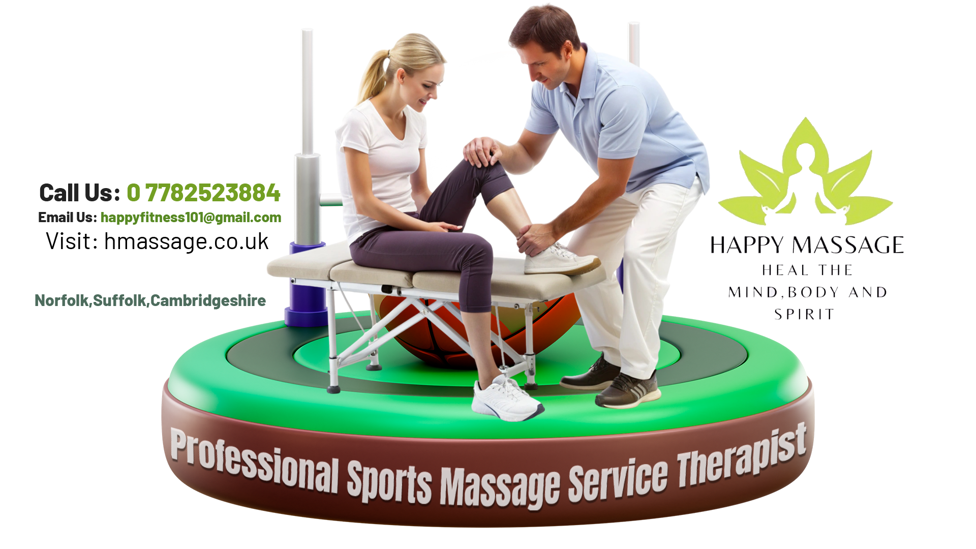 Professional sports massage service therapist, Norfolk, Suffolk, Cambridgeshire
