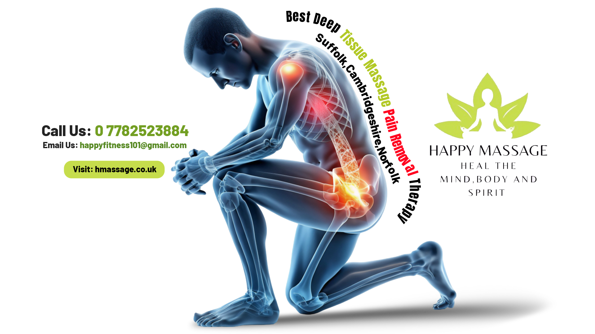 Best deep tissue massage pain removal Suffolk,Norfolk,Cambridgeshire